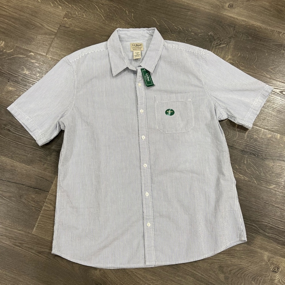 L.L Bean Dress Shirt seersucker